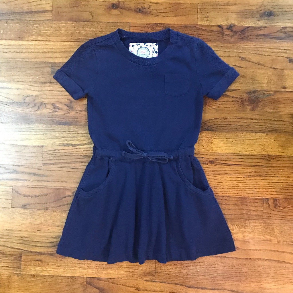 Girls Justice Navy Blue School Uniform Dress W/ Pockets 6 / 7 Small 60% Cotton 4